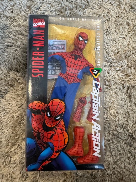 Spiderman Other - Captain Action Spider-Man Costume Marvel Comics 1/6 Scale Round 2 NIB 2011